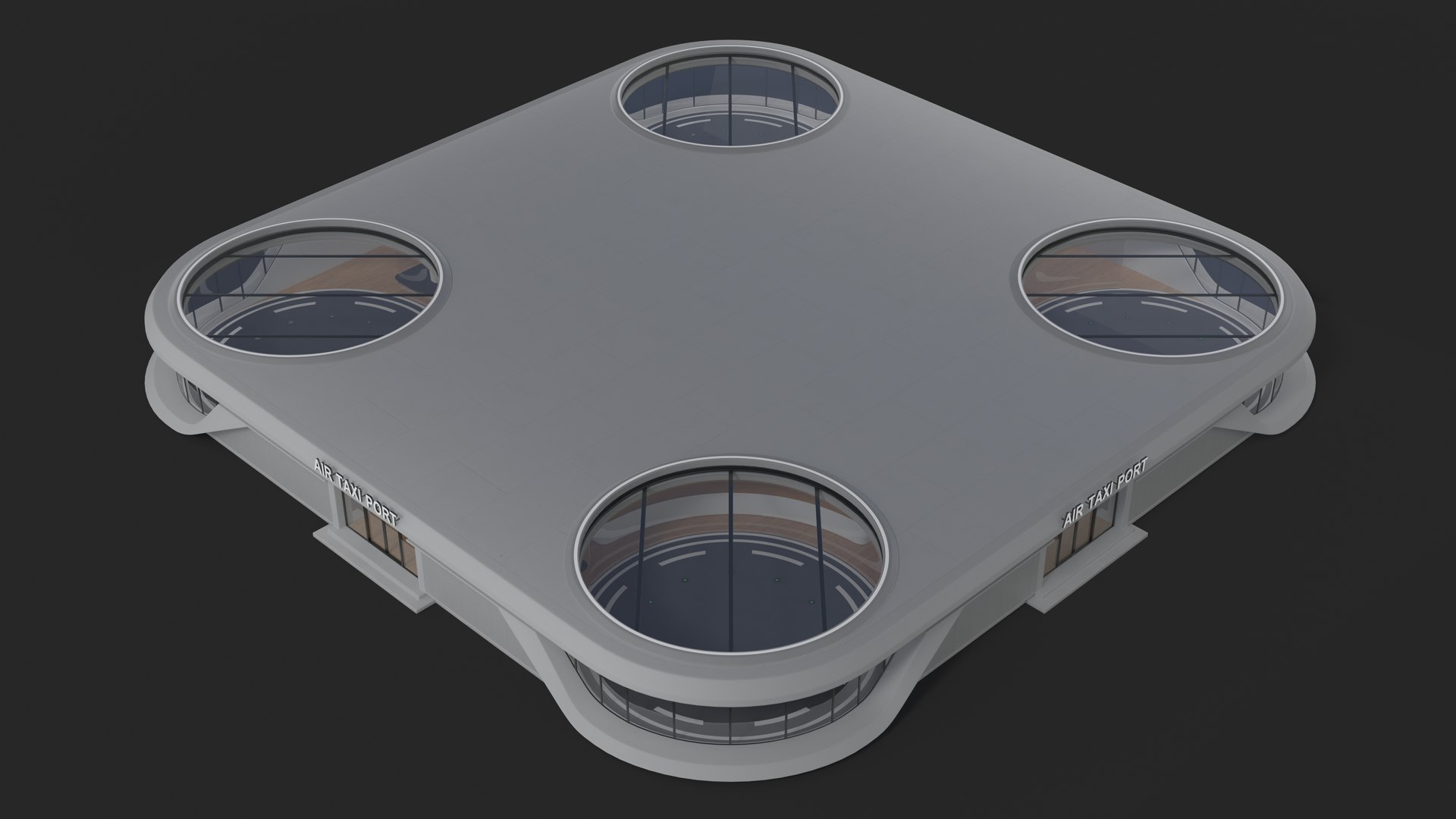 3D Air Taxi Port 4 Landing Zones model https://p.turbosquid.com/ts-thumb/oM/Wu8rZV/g3/airtaxiport4landingzonesvray3dmodel011/jpg/1713817804/1920x1080/fit_q87/a20ee6fc00515903442d8ffb6fc5587f4ca97bad/airtaxiport4landingzonesvray3dmodel011.jpg