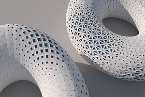 organic spherical model 3D model