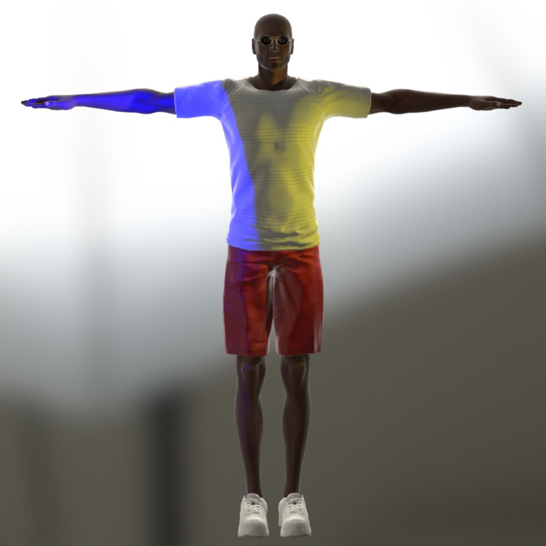 frank golfer human male 3d model