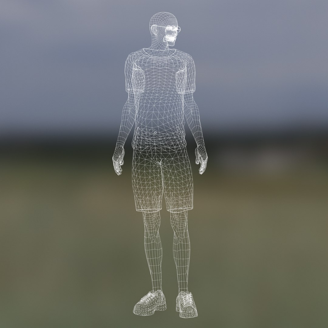 frank golfer human male 3d model