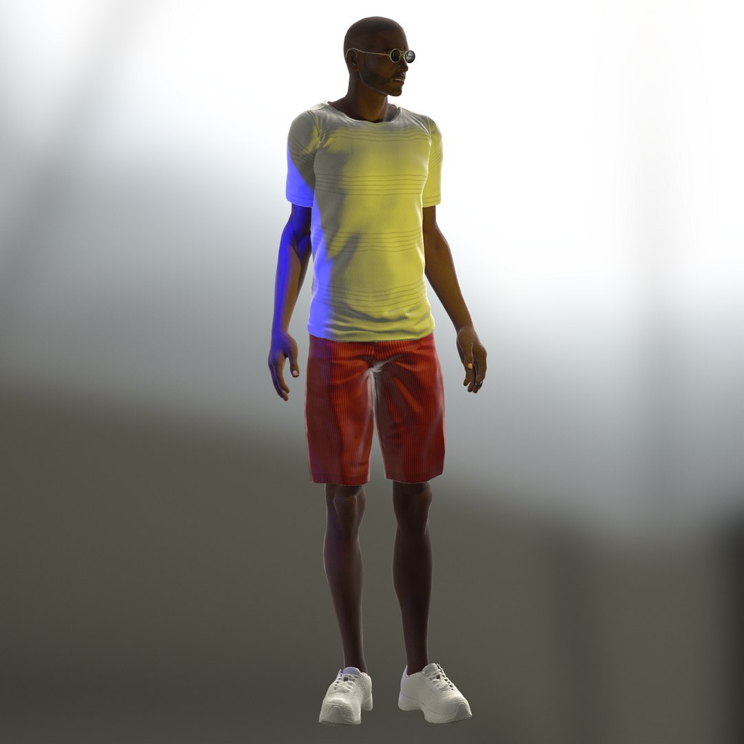 frank golfer human male 3d model