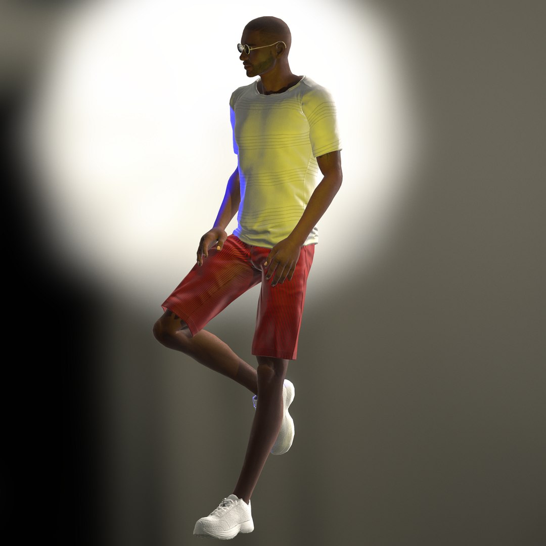 frank golfer human male 3d model