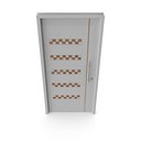 Modern Design White Metal Steel Door with Wooden Details model