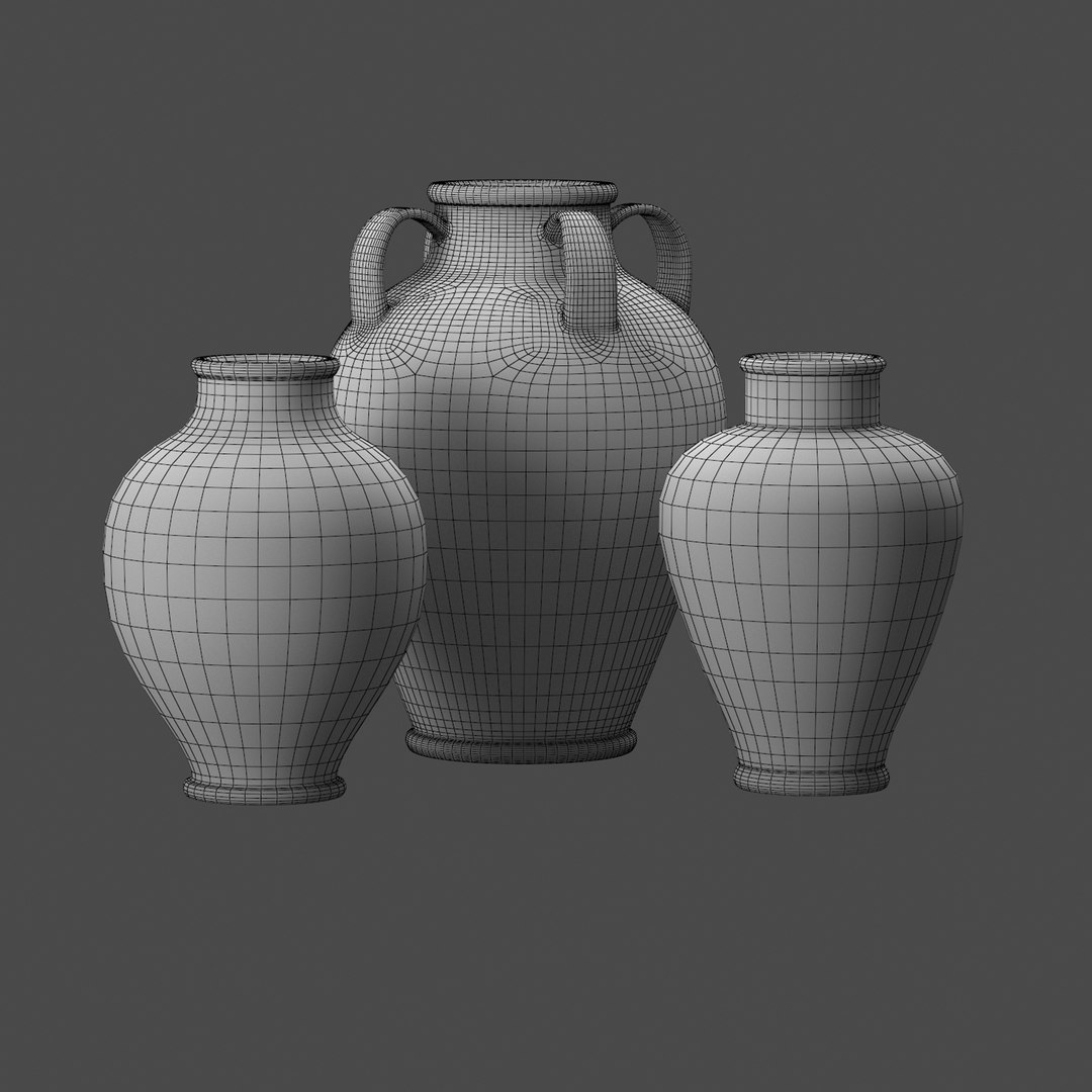 Artisan Clay Vases Collection 3D Model - TurboSquid 1901344