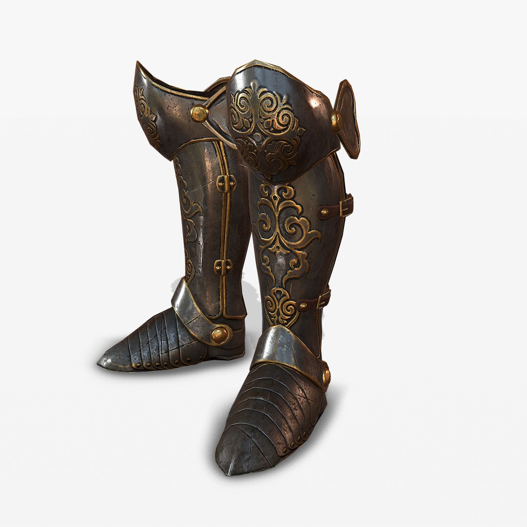 Medieval armored outlet boots