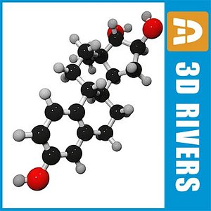 estriol molecule structure 3ds