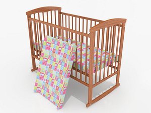 Baby cot with changing board