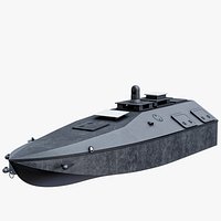 USV Mamai Maritime Drone  - Unmanned Robotic Autonomous Surface Vessel PBR