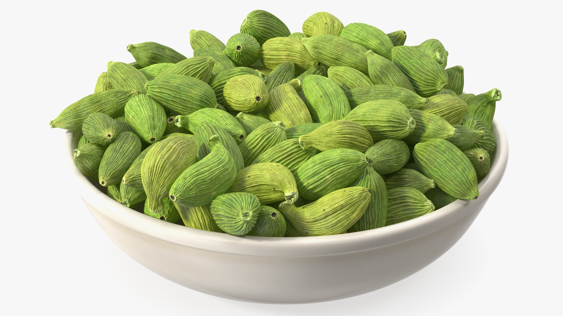 Dried Green Cardamom Fruit Plate 3D model preview