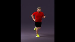 000999 man runner in yellow shoes model