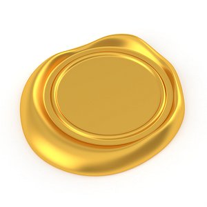 3D Wax seal Gold model
