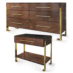 3D model drawers melody nightstand