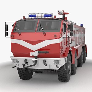3D Generic Fire Truck 02 model