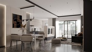 Living Kitchen 10 - Maiholuxury - MAX FBX OBJ SKP DAE Simlab