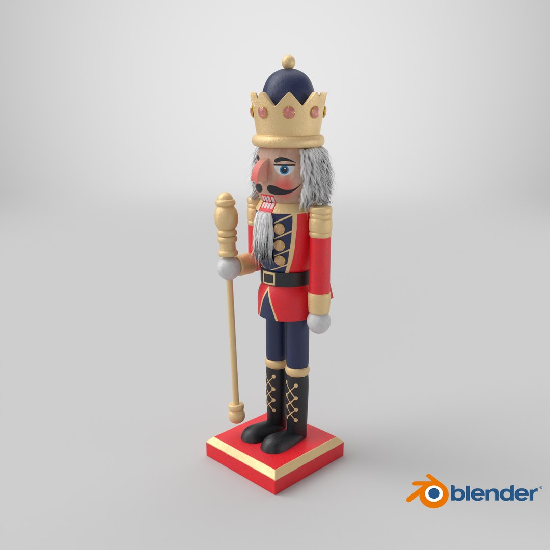 Christmas Nutcracker 3D https://p.turbosquid.com/ts-thumb/oN/1KZDva/Np/stemcell_blender_cycles_render/png/1730925375/1920x1080/fit_q87/5274759d71cd1d248dda7b87289734815be3571b/stemcell_blender_cycles_render.jpg