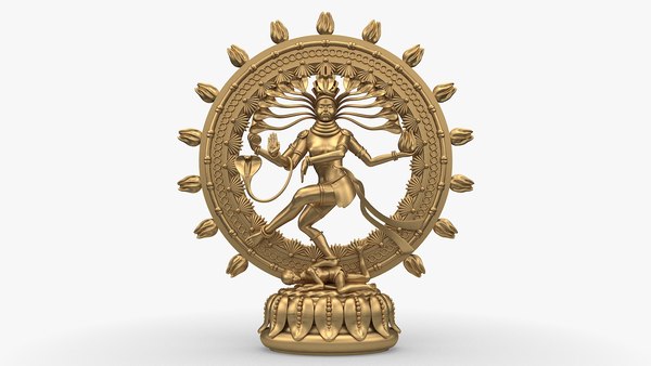 Indonesian Style Brass Hindu God Shiva as the Lord of Dance Nataraja  Dancing without Arch 29