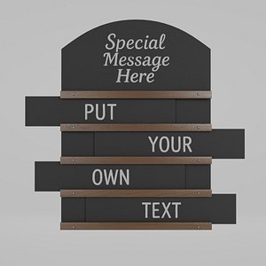 Customizable Wall-Mounted Blackboard - Sliding Layers Writing Board model