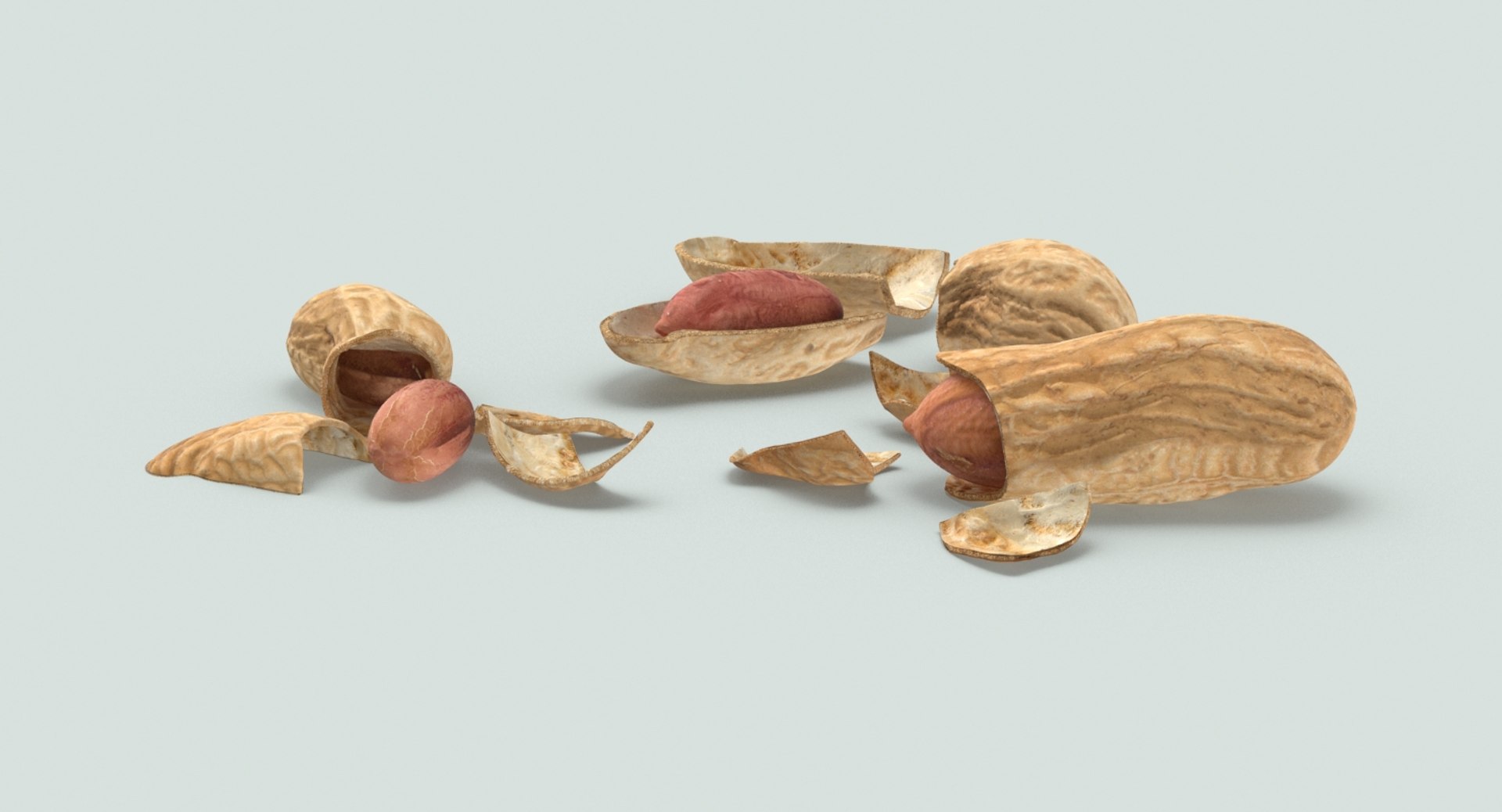 3D loose model https://p.turbosquid.com/ts-thumb/oN/6evROS/UHSPmF8D/peanuts_cracked_contextsig_0000/jpg/1502815274/1920x1080/fit_q87/bb82eb80a921da39984f958eb7acdefa073a4128/peanuts_cracked_contextsig_0000.jpg