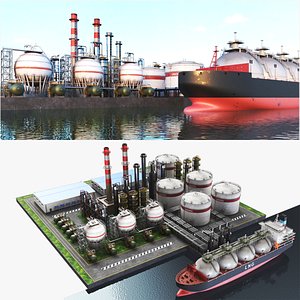 Detailed Oil Refinery Port