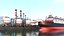 Detailed Oil Refinery Port 3D