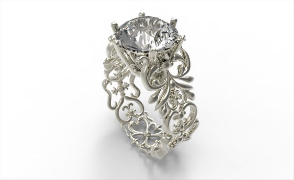 3d model ring jewelry gem