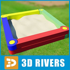 3d sandbox sand model