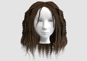 3D model Curly Pigtails Hairstyle - TurboSquid 1933005