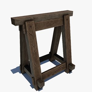 Sawhorse for game 3D model