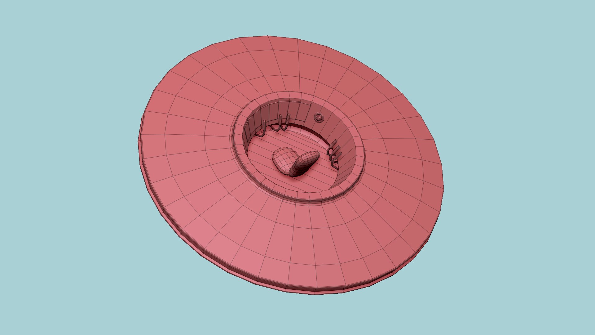 3D Alien Spaceship UFO B02 Aluminum - Sci Fi Spacecraft Design Model ...