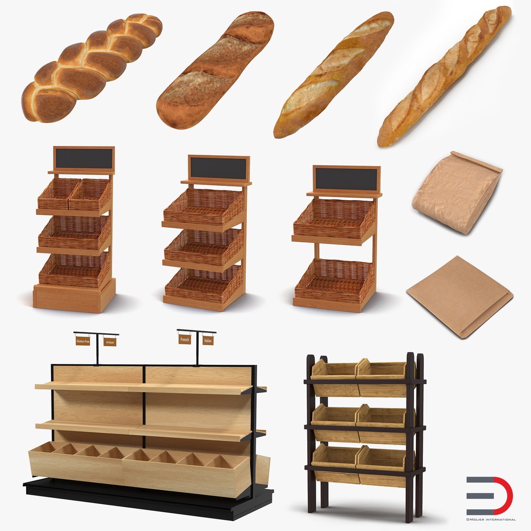 Bakery 3D Models Collection 3D model preview