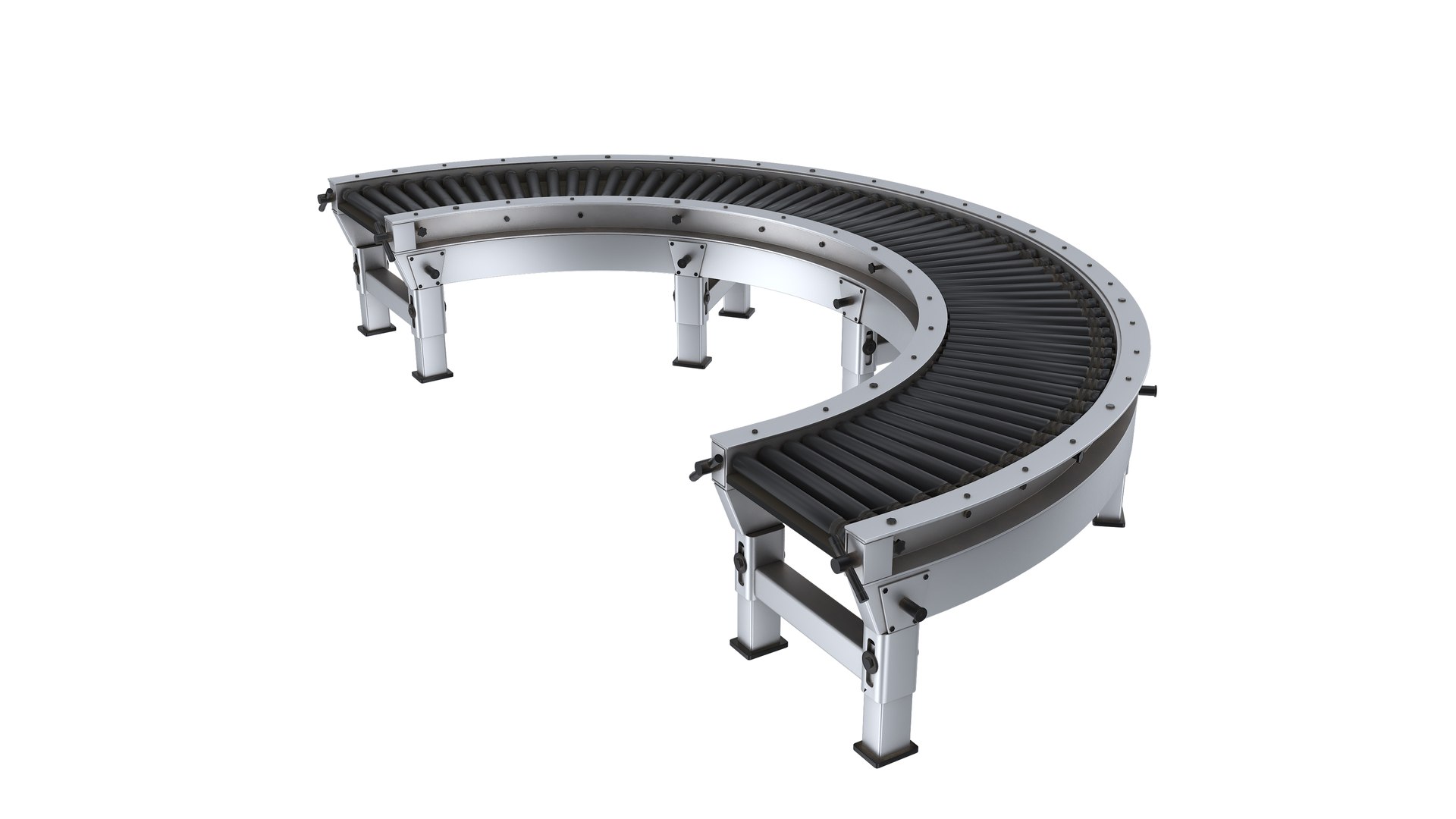 Curved Roller Conveyor 3D Model - TurboSquid 2249017