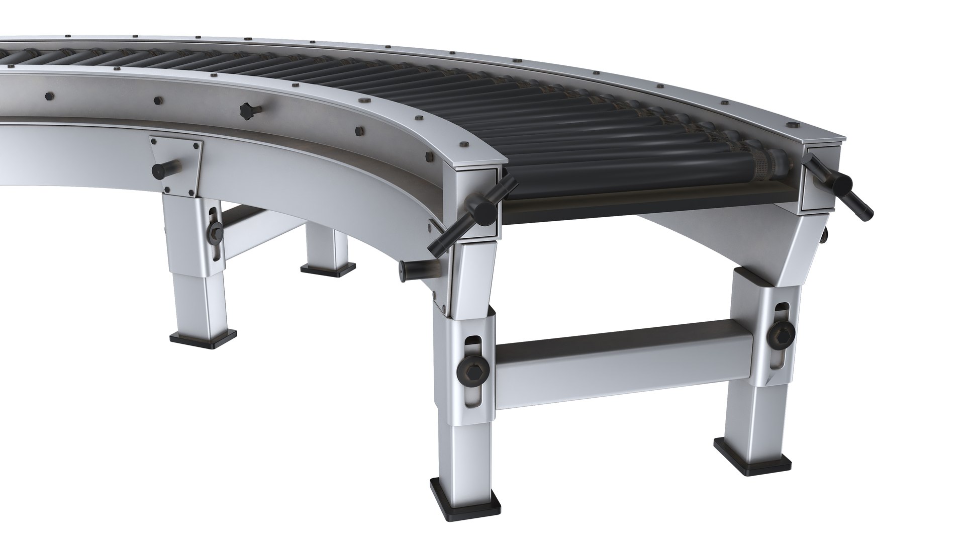 Curved Roller Conveyor 3D Model - TurboSquid 2249017