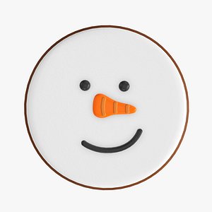 christmas snowman face 3D