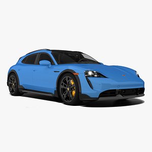 3D Porsche Taycan Turbo S Cross Turismo