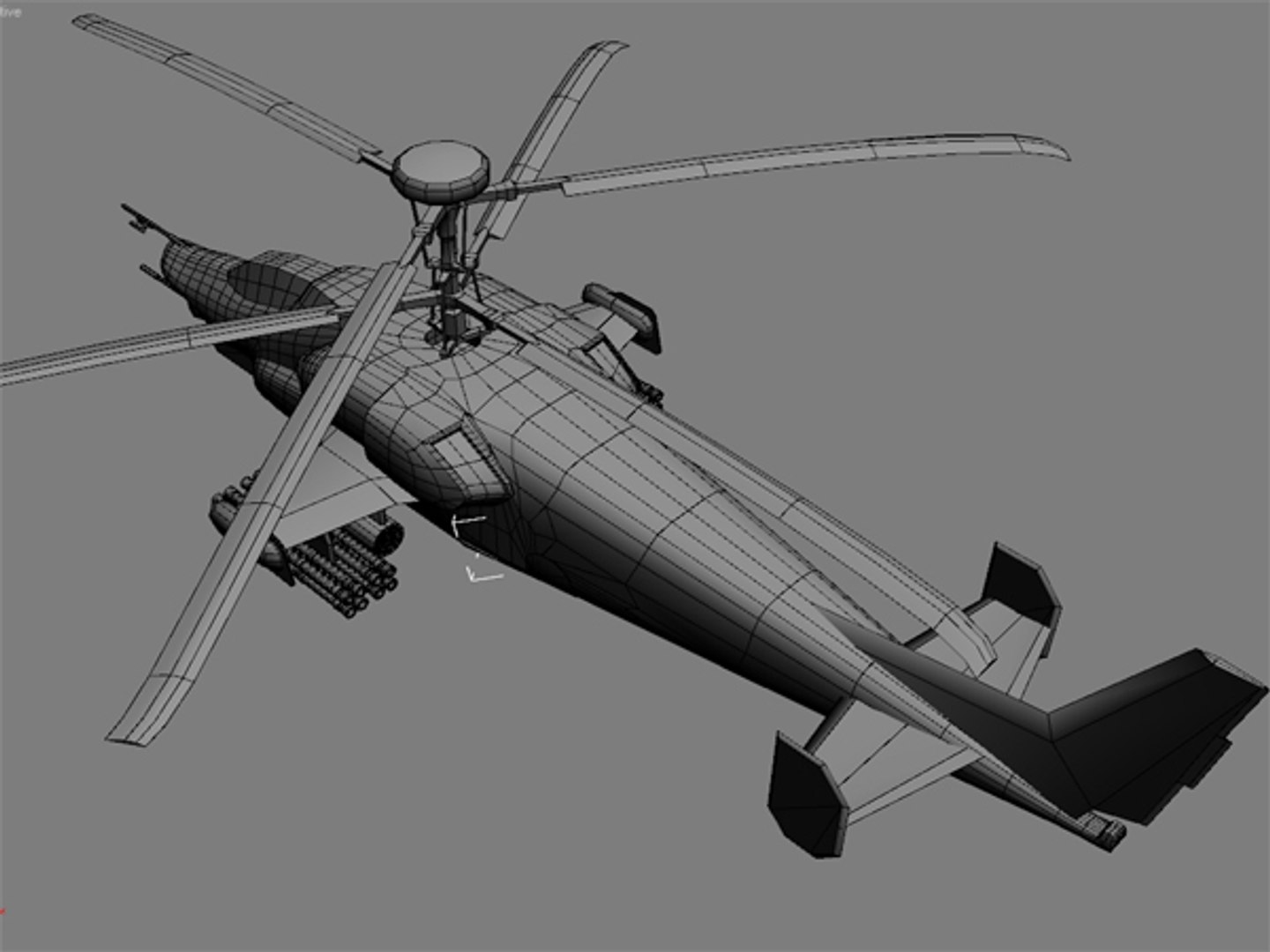 3d model of ka 58 gunship helicopter