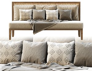 Karen wooden garden four-seater sofa GD4 by Bpoint 3D model
