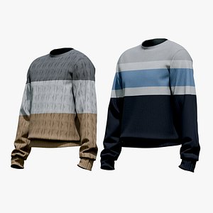 Stylized Knit Sweater Pack 3D model