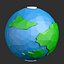 dibujos animados low poly planet 2