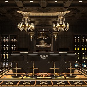 Bentley Furniture Collection - CIGAR LOUNGE and WINE BAR model