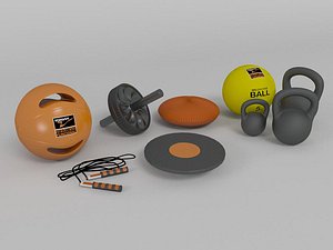 fitness equipments 3d model