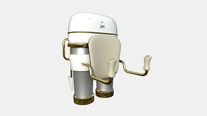 3D model Jetpack C05 White Gold - SciFi Character Design