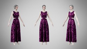 Dress 31 Amethyst Glow Velvet v2 model