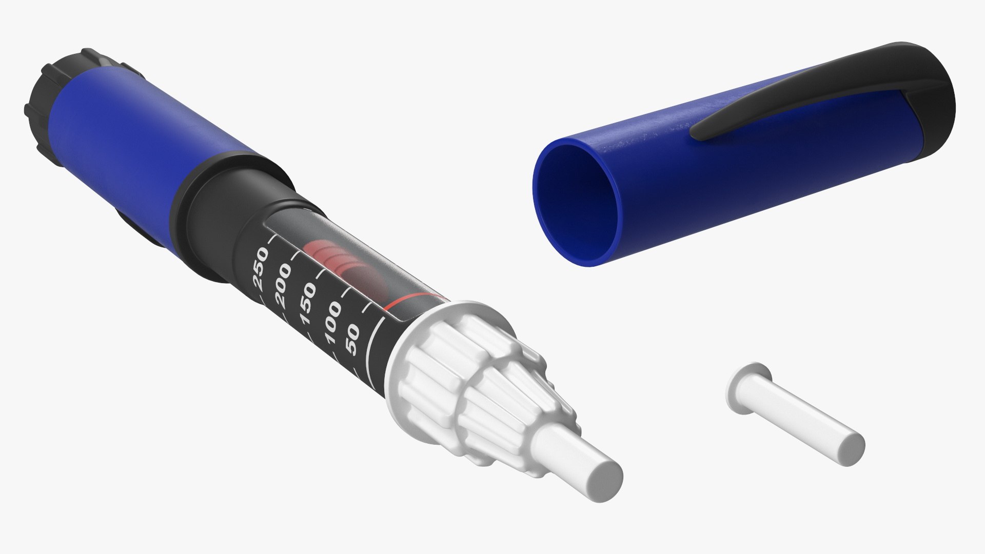 3D Model Smart Insulin Pen 250ml Blue TurboSquid 2089600