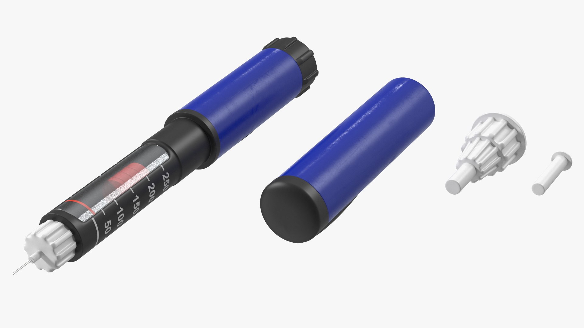 3D Model Smart Insulin Pen 250ml Blue TurboSquid 2089600