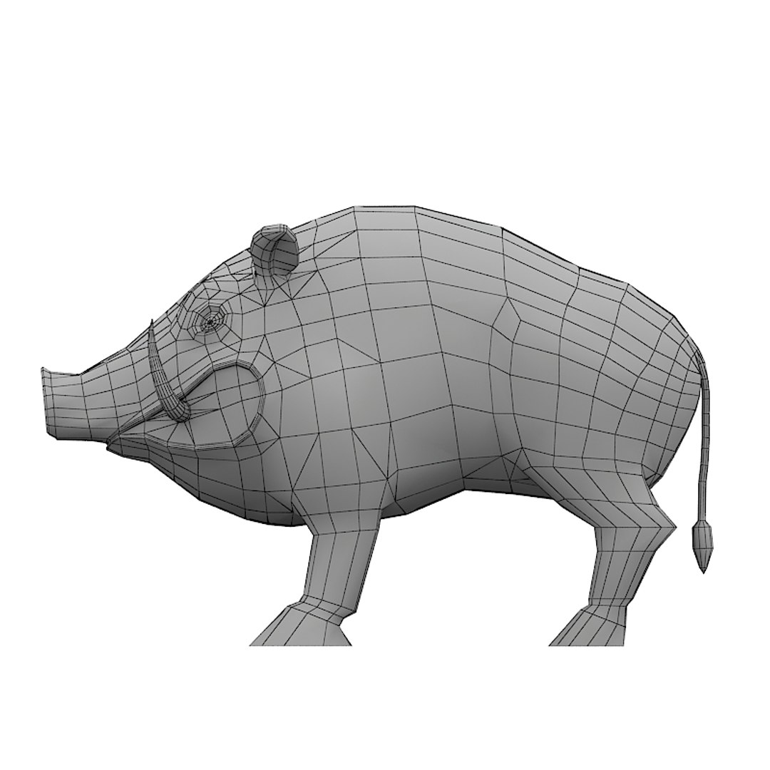 3d Polygonal Wild Boar