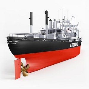 3D Cargo Ship Solon Turman Vessel 1961