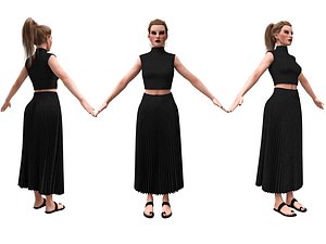 realistic female character model