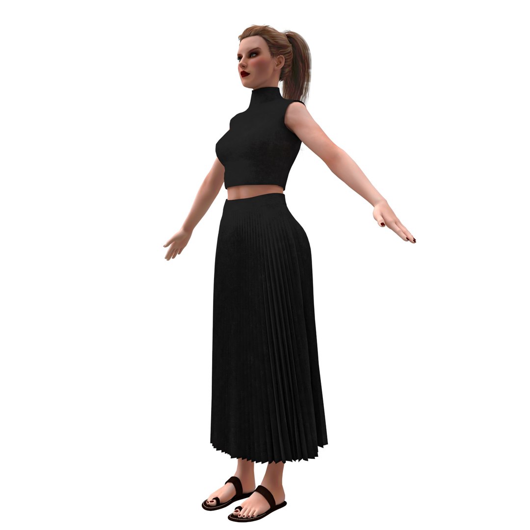 Realistic Female Character Model Turbosquid 1627933