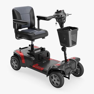 Four wheel power medical scooter