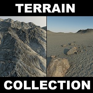 3d terrain stone desert